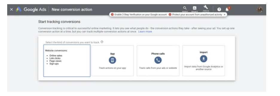 Liên kết tài khoản Google Analytics
