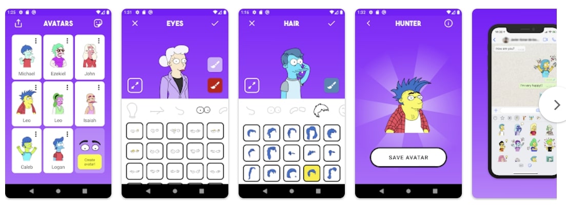 Ứng dụng tạo phim hoạt hình Cartoon Avatar