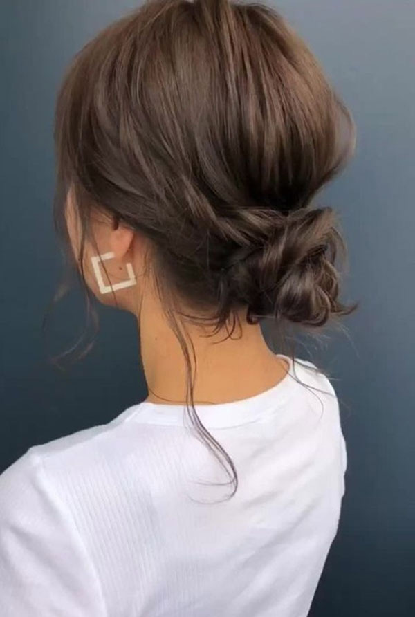 Tóc búi thấp 