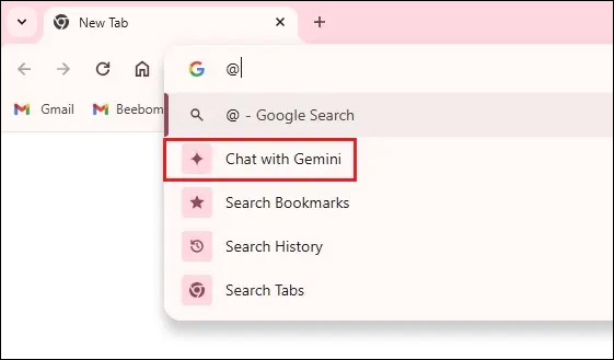 Cách sử dụng Gemini từ thanh địa chỉ Google Chrome