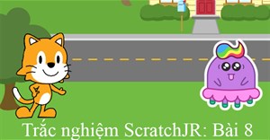 Trắc nghiệm ScratchJR: Bài 8 - Xây hoạt cảnh hoạt hình bằng tin nhắn