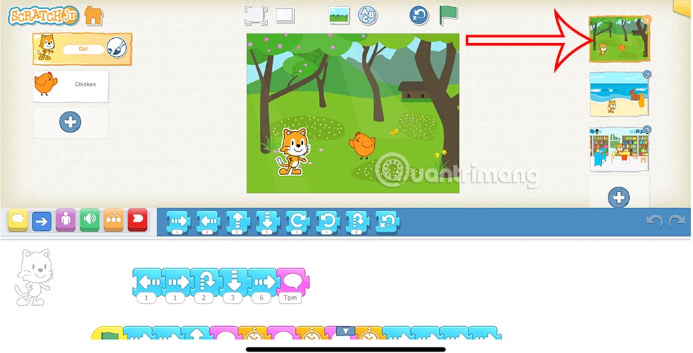 Hoạt cảnh trong ScratchJR