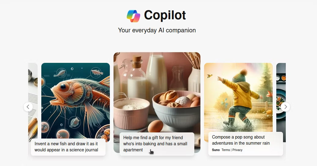 Các prompt từ Microsoft Copilot