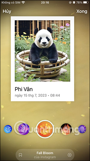 Thêm hiệu ứng Story