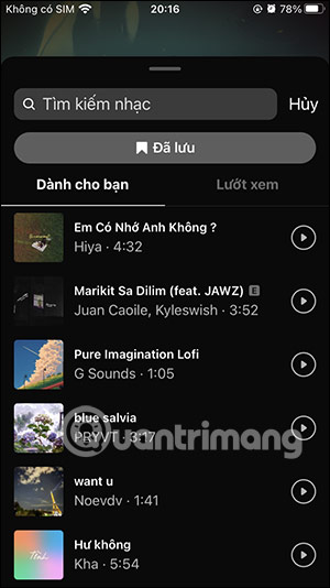 Chèn bài hát Story