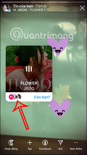 Người chia sẻ nhạc trên Story