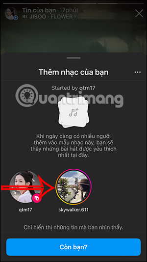 Xem Story của người khác