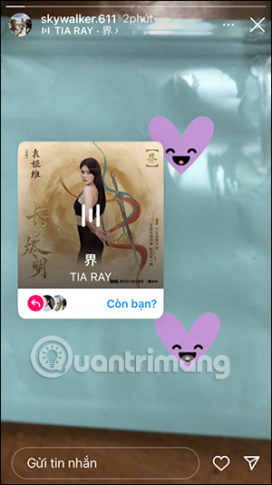 Story Instagram chia sẻ nhạc