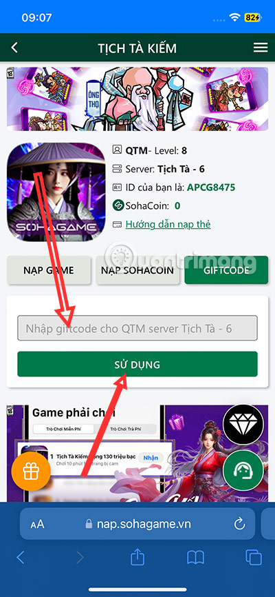 code tich ta kiem soha