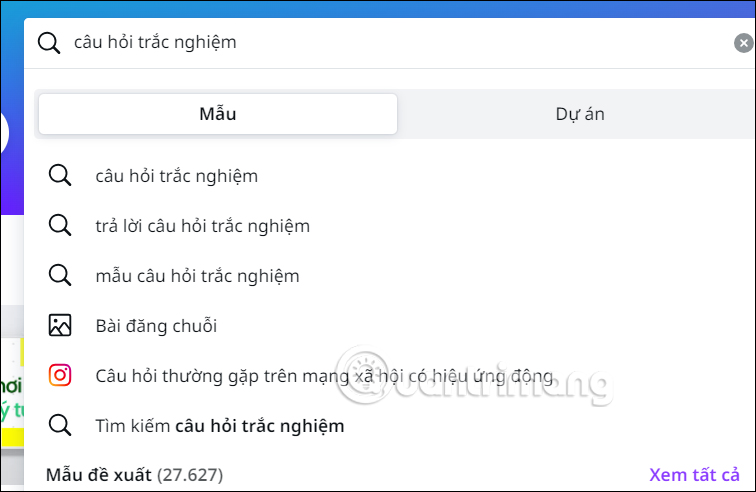 Tìm kiếm câu hỏi trắc nghiệm 