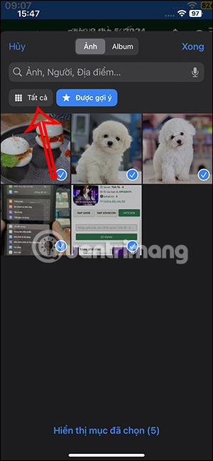 Tất cả ảnh trên iPhone