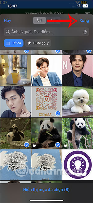 Thêm ảnh muốn thêm vào album