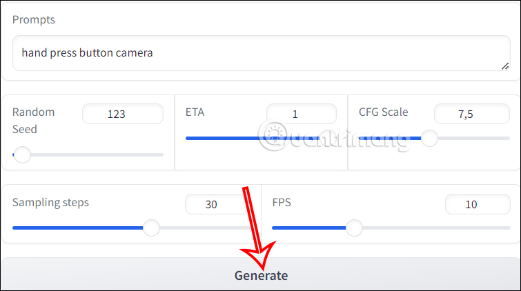 Nhập nội dung hiệu ứng động cho ảnh DynamiCrafter