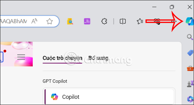 Mở Copilot trên trình duyệt 