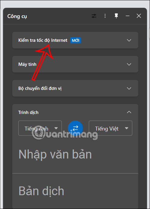 Công cụ kiểm tra tốc độ mạng trên Edge 