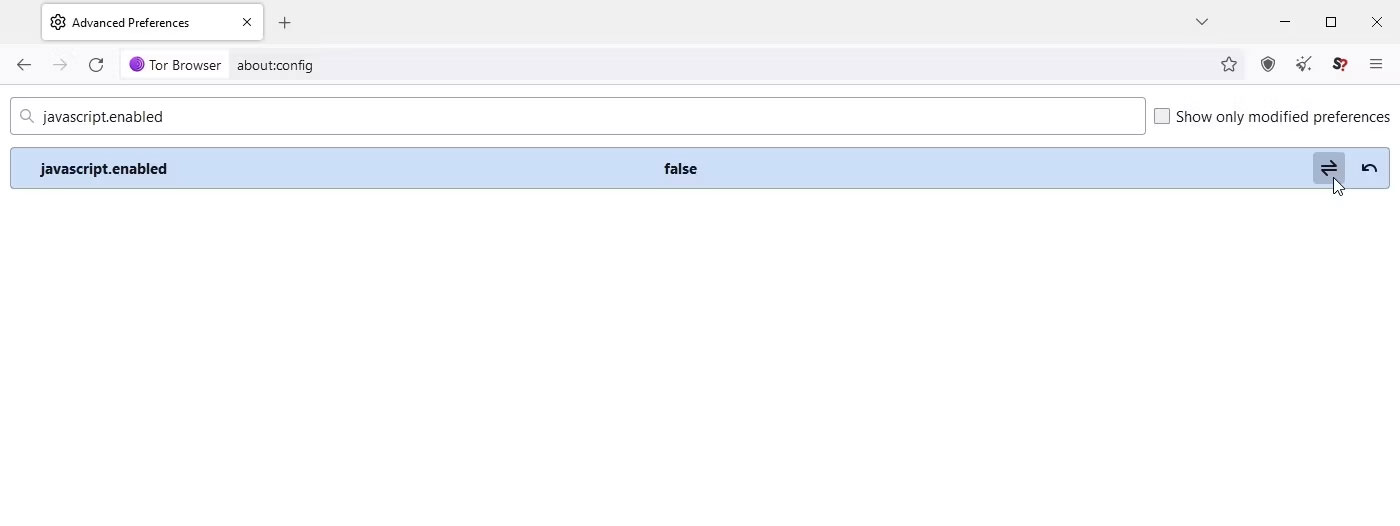 Trình duyệt Tor điều chỉnh JavaScript bằng cài đặt nâng cao