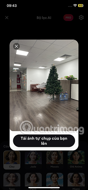 Tải ảnh phong cảnh lên Remini