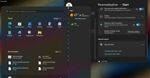 Menu Start trên Windows 11 sẽ có một sidebar widget nổi riêng