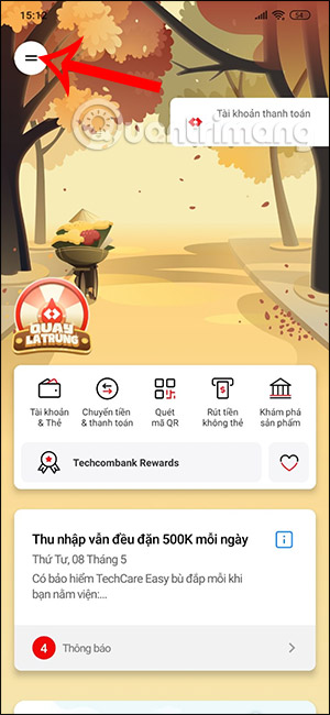 Tùy chọn Techcombank Mobile