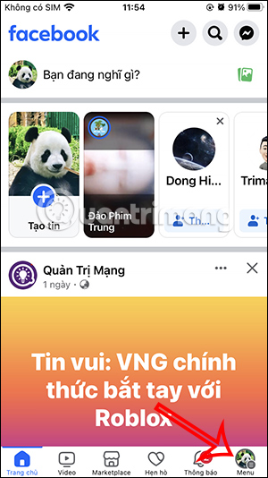 Tùy chỉnh Facebook