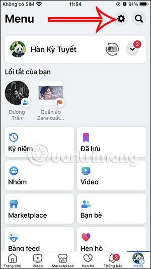Cài đặt Facebook