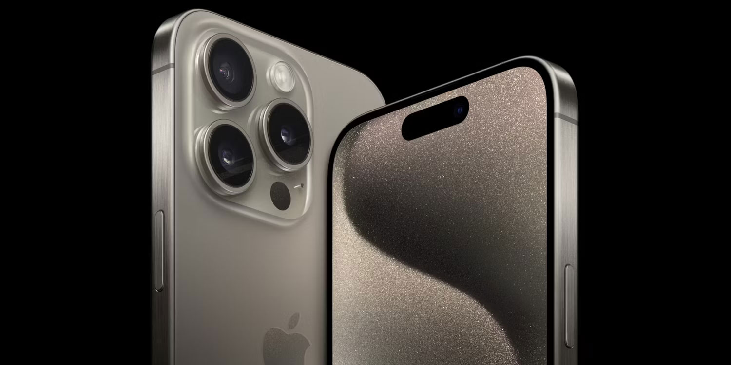 Mặt trước và mặt sau của iPhone 15 Pro
