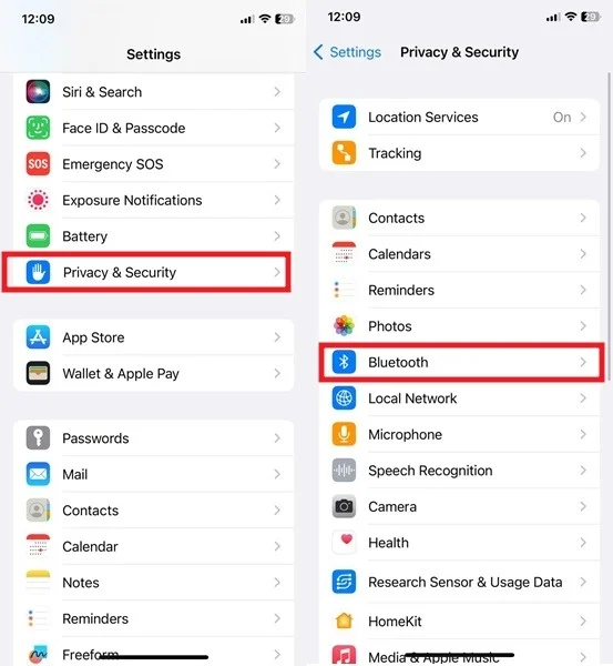 Tắt Bluetooth cho một số ứng dụng được chọn trên iPhone.