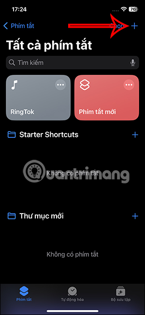 Thêm phím tắt iPhone