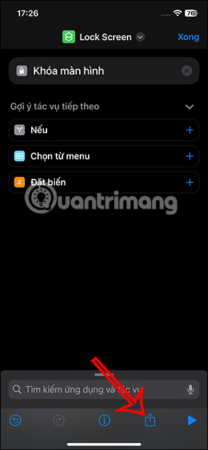 Chia sẻ phím tắt iPhone
