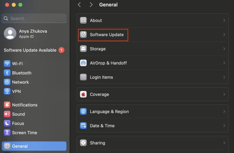 Cập nhật phần mềm macOS