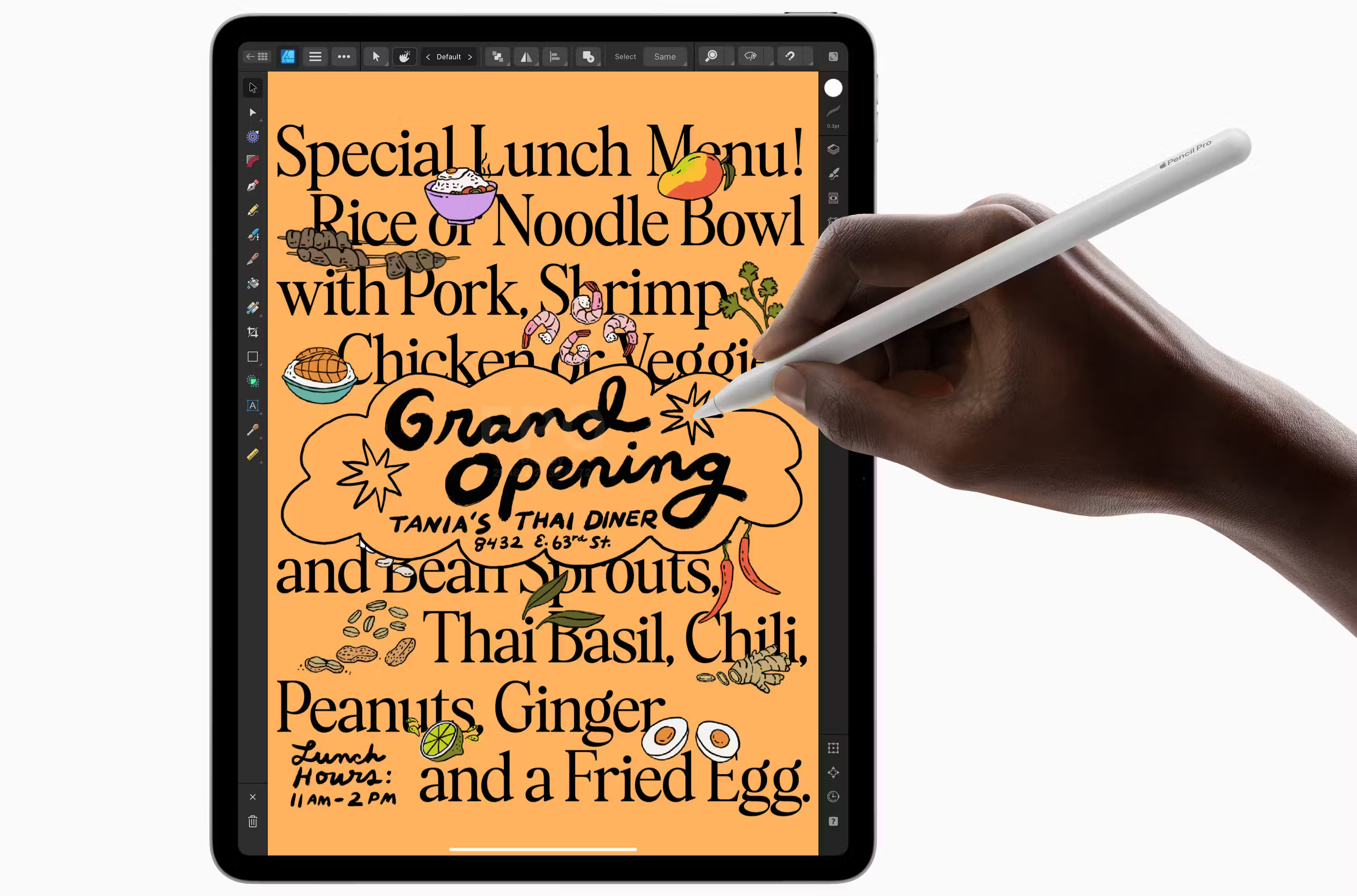 Vẽ trên iPad Air bằng Apple Pencil