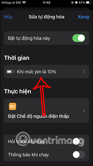 Thay đổi lại tác vụ