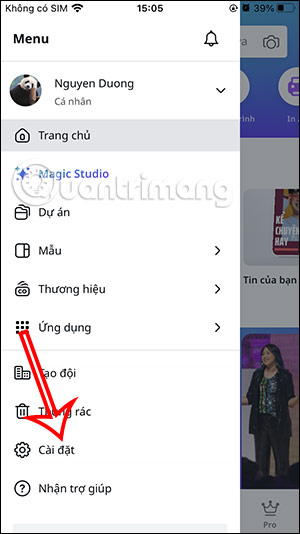 Cài đặt Canva