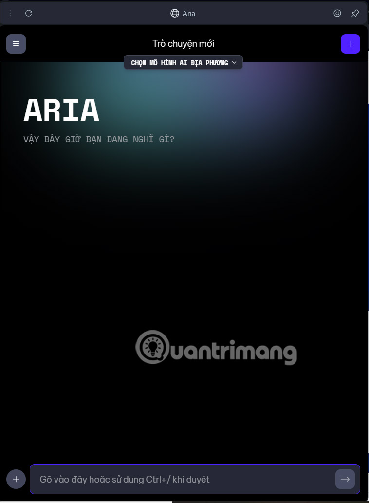 Giao diện Opera Aria