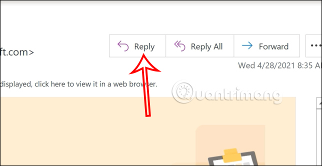 Phản hồi email trên Outlook 