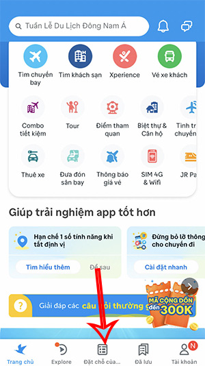 Đặt chỗ của bạn trên Traveloka
