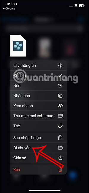 Di chuyển file ISO