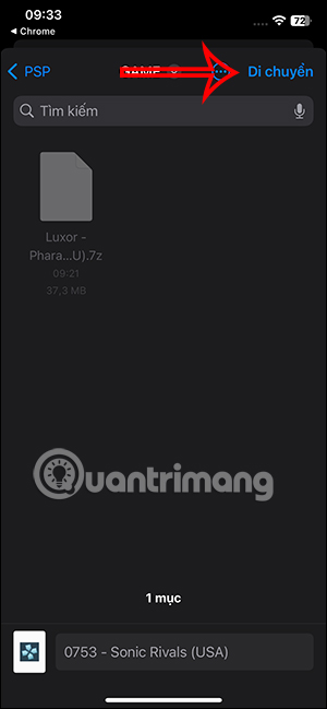 Chuyển file ISO vào thư mục GAME