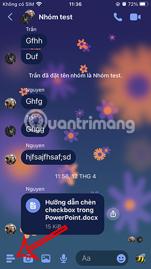 Tạo poll trong nhóm Messenger
