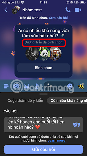 Người tham gia bình chọn