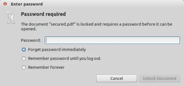 File PDF được bảo vệ bằng mật khẩu