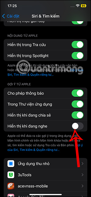 Tắt hiển thị gợi ý nhạc màn hình khóa iPhone