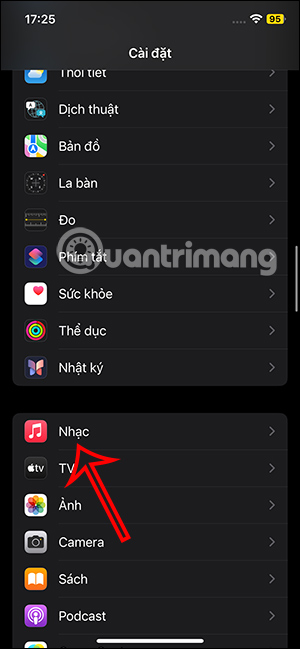Thiết lập Nhạc trên iPhone