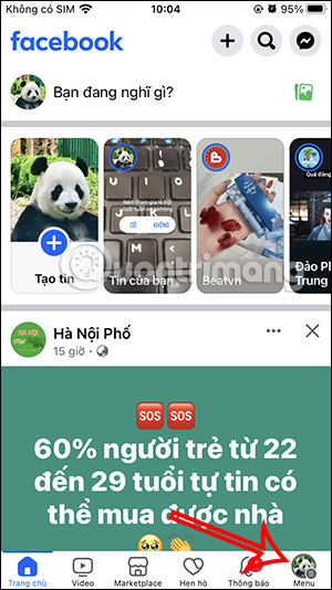 Tùy chọn Facebook
