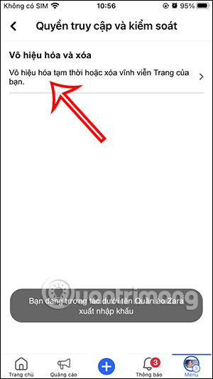 Vô hiệu hóa và xóa Fanpage