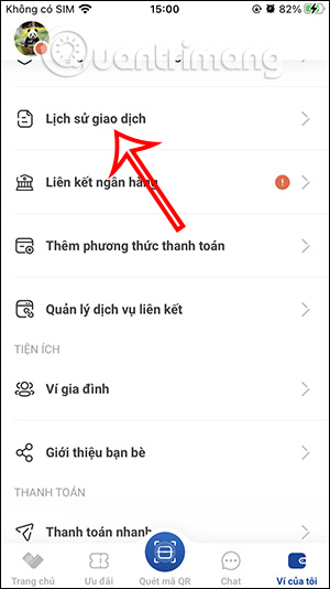Lịch sử giao dịch VNPAY