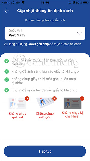 Thông tin định danh VNPAY