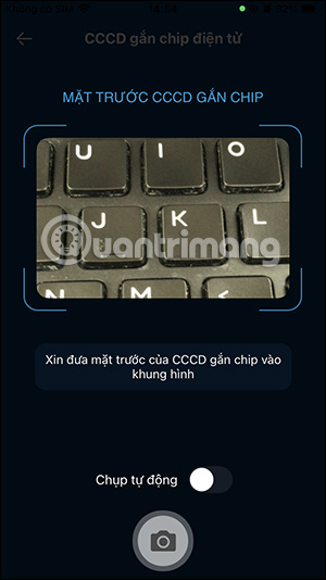 Chụp ảnh CCCD đăng ký VNPAY