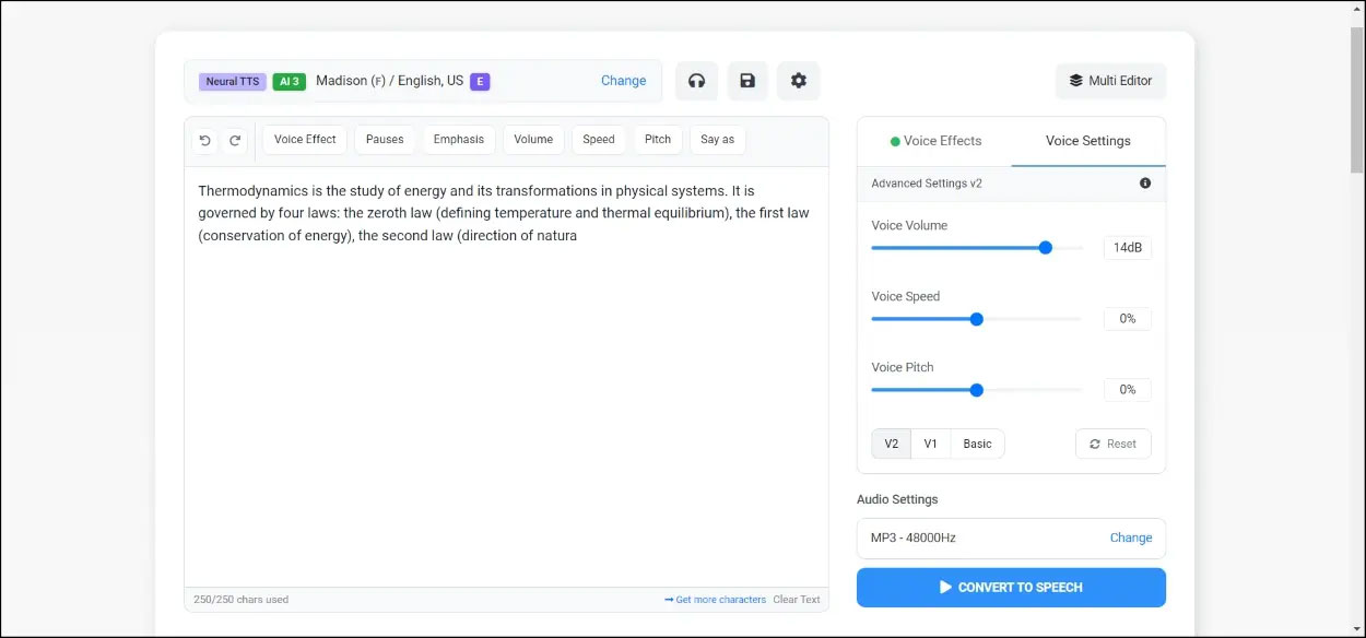 Biến văn bản thành giọng nói bằng AI trong công cụ Voicemaker
