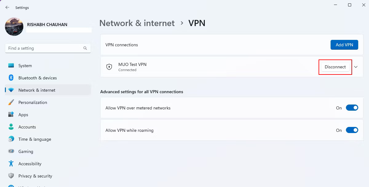 Cài đặt VPN Windows